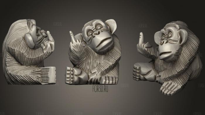 Monkey stl model for CNC